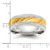 Chisel Stainless Steel Polished with Yellow IP-plated Grooved Center 8mm Band - SR-E471710F-9869