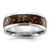 Chisel Stainless Steel Polished with Yellow Tiger's Eye Inlay 8mm Band - SR-F00F7889-8336