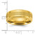 Chisel Stainless Steel Polished Yellow IP-plated Brushed Center 8mm Band - SR-C5FC1A84-2513