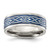 Chisel Stainless Steel Polsihed Blue IP-plated Celtic Design 8.00mm Band - SR-F3488979-6567
