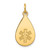 14k 20x11.5mm Teardrop Non-enameled Medical Jewelry Pendant
