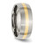 Chisel Stainless Steel with 14k Gold Inlay Brushed 8mm Band - SR-5E2F841C-9203