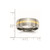 Chisel Stainless Steel with 14k Gold Inlay Brushed 8mm Band - SR-5E99B7CB-4854