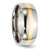 Chisel Stainless Steel with 14k Gold Inlay Polished 8mm Band - SR-8CC8CF8C-8614