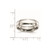 Chisel Stainless Steel with Sterling Silver Inlay Polished 6mm Band - SR-A7E04F6F-1429
