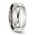 Chisel Stainless Steel with Sterling Silver Inlay Polished 8mm Band - SR-E21D705A-3774