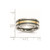 Chisel Titanium Antiqued and Brushed with 14k Gold Inlay 7mm Flat Band - TB-50ED6B14-8809