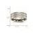 Chisel Titanium Antiqued and Brushed with Sterling Silver Braided Inlay 8mm Band - TB-959A1C05-1756
