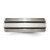 Chisel Titanium Antiqued and Brushed with Sterling Silver Inlay 8mm Grooved Band - TB-245729C6-6846