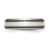 Chisel Titanium Antiqued with Brushed Center Sterling Silver Inlay 6mm Grooved Band - TB-39B22A00-9285