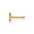 14k 22 Gauge Polished Multicolor CZ Bar Nose Stud