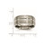 Chisel Titanium Brushed and Polished 10mm Grooved Ridged Edge Band - TB-E2D7C01D-6019