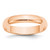 10k Rose Gold 4mm Lightweight Half Round Wedding Band Size 9.5
