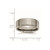 Chisel Titanium Brushed and Polished 8mm Beveled Edge Band - TB-25435356-2053