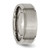 Chisel Titanium Brushed and Polished 8mm Beveled Edge Band - TB-C70F21AD-5222