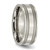 Chisel Titanium Brushed and Polished 8mm Grooved Band - TB-ADA777AB-9274