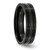 Chisel Titanium Brushed and Polished Black IP-plated 6mm Grooved Band - TB-5525670D-8986