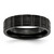 Chisel Titanium Brushed and Polished Black IP-plated 6mm Notched Band - TB-4997B88C-2621