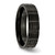 Chisel Titanium Brushed and Polished Black IP-plated 6mm Notched Band - TB-5AD8093F-3316