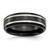 Chisel Titanium Brushed and Polished Black IP-plated 7mm Grooved Band - TB-386DFBA9-5651