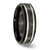 Chisel Titanium Brushed and Polished Black IP-plated 7mm Grooved Band - TB-E41368F2-3673