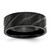 Chisel Titanium Brushed and Polished Black IP-plated Swirl Design 8mm Band - TB-1BC5F0FD-6603