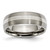 Chisel Titanium Brushed and Polished with Sterling Silver Inlay 7mm Grooved Band - TB-69E8421A-2154