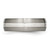 Chisel Titanium Brushed and Polished with Sterling Silver Inlay 7mm Grooved Band - TB-B9DAB5C1-7428
