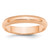 10k Rose Gold 4mm Milgrain Half Round Wedding Band Size 11