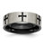 Chisel Titanium Brushed Black IP-plated Cross 7mm Band - TB-7846066E-7194