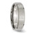 Chisel Titanium Brushed Center 6mm Beveled Edge Band - TB-266B07FF-1081