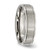 Chisel Titanium Brushed Center 6mm Ridged Edge Band - TB-3F83C46C-4905