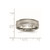 Chisel Titanium Brushed Center 6mm Ridged Edge Band - TB-DC06163D-8906