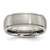 Chisel Titanium Brushed Center 8mm Ridged Edge Band - TB-0F29100F-9749