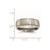 Chisel Titanium Brushed Center 8mm Ridged Edge Band - TB-0F29100F-9749