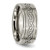Chisel Titanium Brushed Center 9mm Scroll Design Band - TB-B9DAC8E6-5130