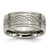 Chisel Titanium Brushed Center 9mm Scroll Design Band - TB-E0208C90-2904