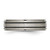 Chisel Titanium Brushed Center Black Enamel 6mm Ridged Edge Band - TB-2C920DAD-3125