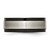 Chisel Titanium Brushed Center Black IP-plated 8mm Beveled Edge Band - TB-631AFCBB-3616
