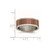 Chisel Titanium Brushed Center Brown IP-plated 8mm Grooved Edge Band - TB-45C98945-1493