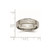 Chisel Titanium Brushed Center Cross Design 6mm Beveled Edge Band - TB-2B3934D4-9611