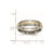 Chisel Titanium Brushed Center with 14k Gold Inlay 6mm Ridged Edge Band - TB-0B4980EC-5409
