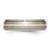 Chisel Titanium Brushed Center with 14k Gold Inlay 6mm Ridged Edge Band - TB-C6CEBEA5-4157