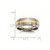 Chisel Titanium Brushed Center with 14k Gold Inlay 8mm Ridged Edge Band - TB-27E18B40-5004
