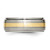 Chisel Titanium Brushed Center with 14k Gold Inlay 8mm Ridged Edge Band - TB-B454FD58-1191