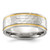 Chisel Titanium Brushed Polished and Hammered Yellow IP-plated 7mm Band - TB-9EE51D65-5130