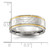 Chisel Titanium Brushed Polished and Hammered Yellow IP-plated 7mm Band - TB-9EE51D65-5130