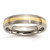 Chisel Titanium Brushed with 14k Gold Inlay 5mm Band - TB-11C7BABD-5221