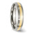 Chisel Titanium Brushed with 14k Gold Inlay 5mm Band - TB-ADB95B2B-1639