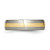 Chisel Titanium Brushed with 14k Gold Inlay 6mm Band - TB-7932394E-7188